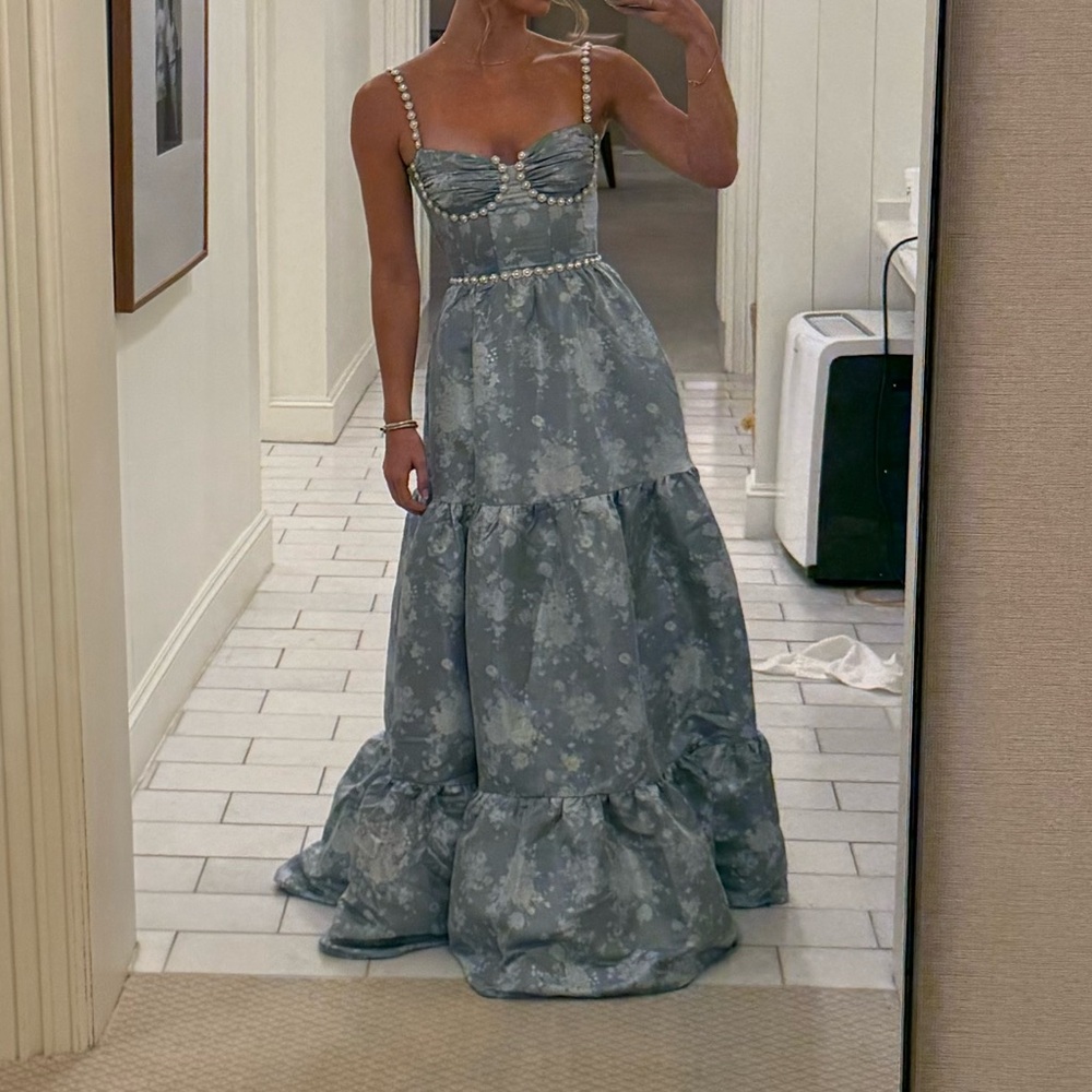 V. Chapman Maxi Dress in Denim Blue